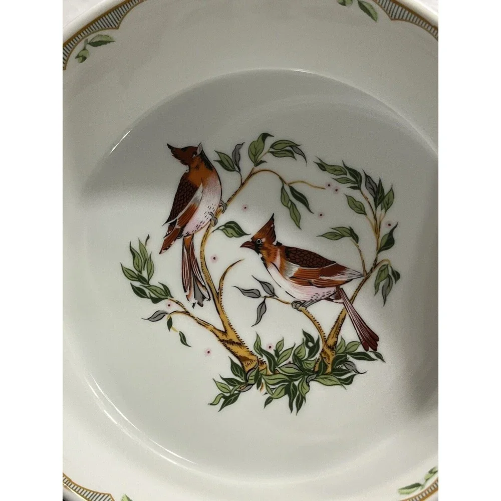 Georges Briard Woodland Melody Birds Round Casserole Serving Oven To Table